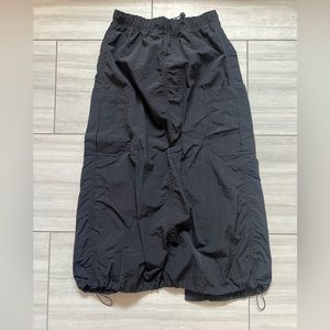 Black parachute skirt — size small